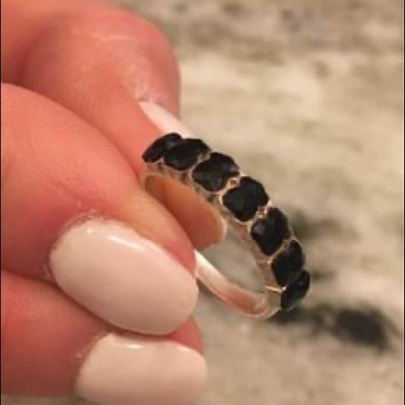 TOUS onyx and silver ring - size 7 - Picture 3 of 3